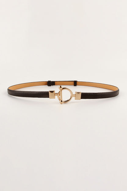 Toggle Buckle Skinny PU Belt - Drazelle Store