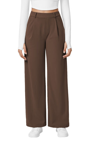 Lovelet High Waist Wide Straight Pants - Drazelle Store